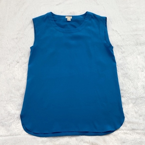 Like New J. Crew Blue Tank Top, size xs - Picture 1 of 6